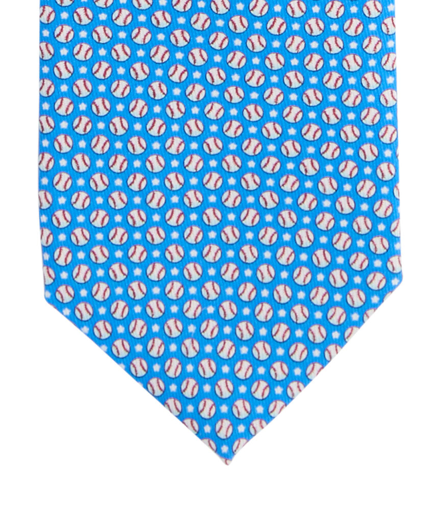 OUTLET Boys' Baseballs & Stars Silk Tie