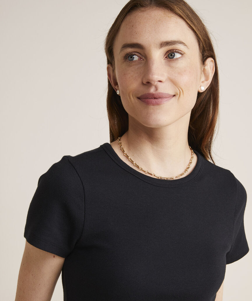 Shop Heritage Ribbed Short-Sleeve Tee at vineyard vines