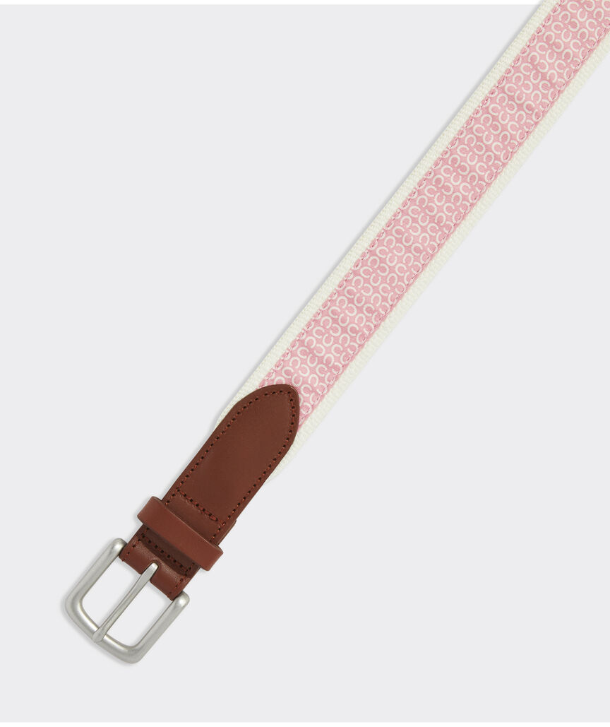 Kentucky Derby Horseshoe Canvas Club Belt