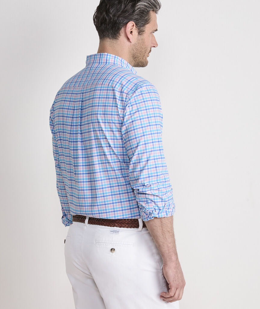 Road Town Tattersall Performance Cotton Shirt