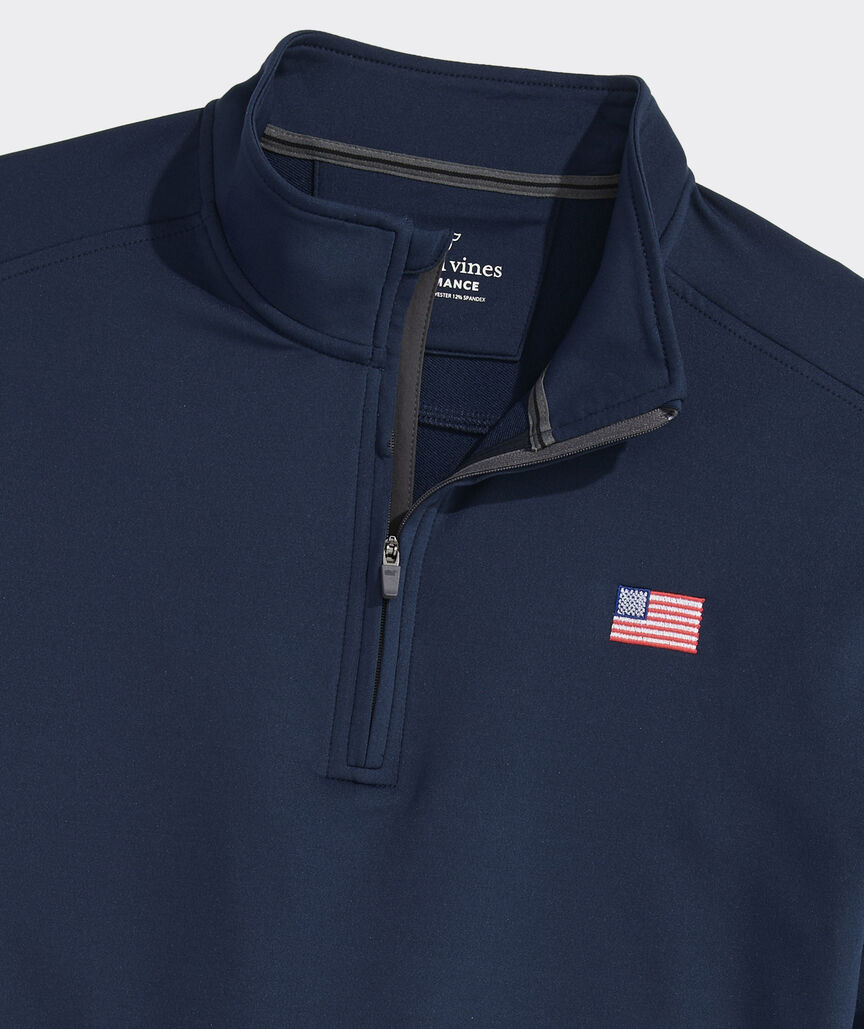 American Flag Performance Clubhouse Quarter-Zip