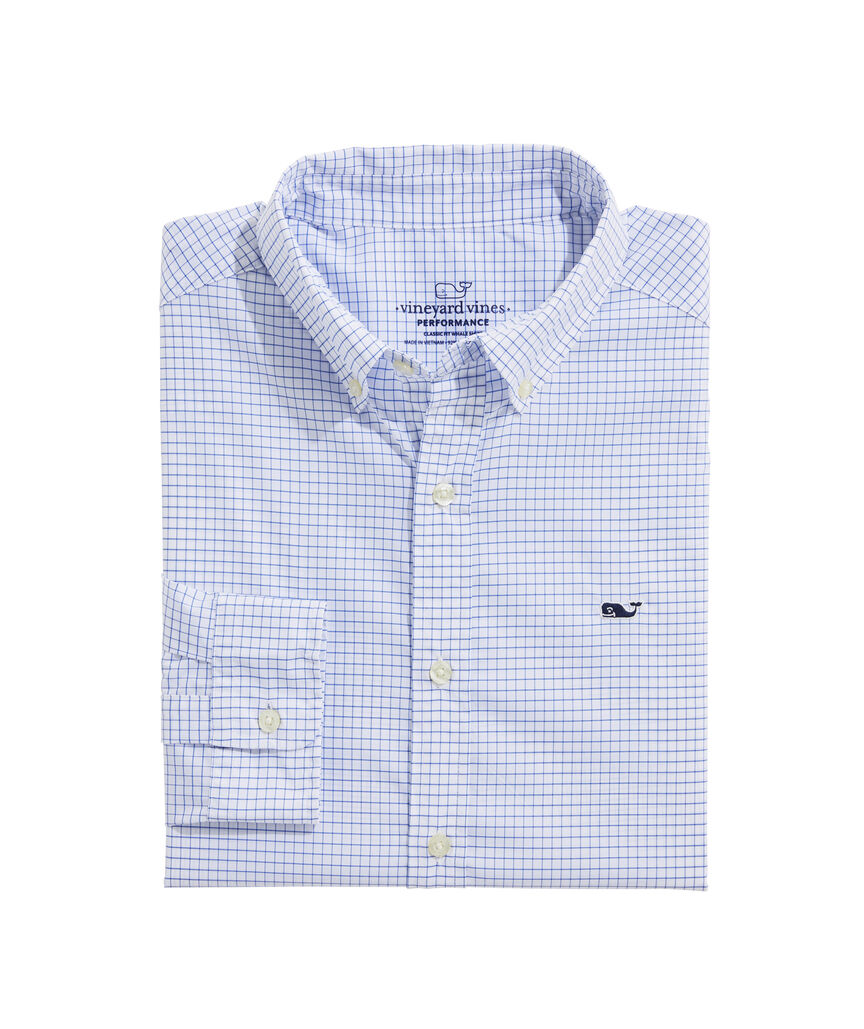 OUTLET Calabash Check Classic Performance Whale Shirt