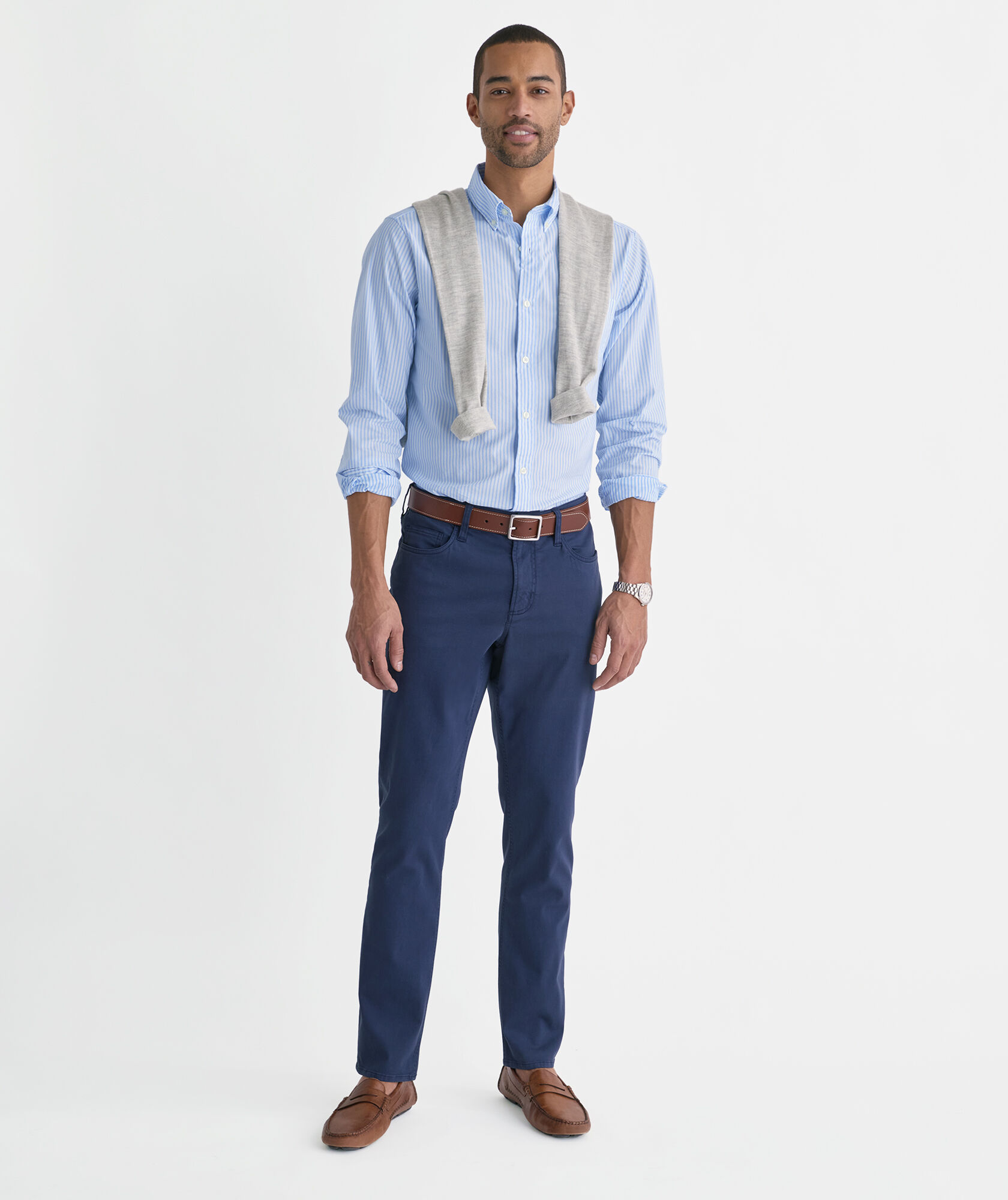 Shop Bayside Sateen 5-Pocket Pants at vineyard vines