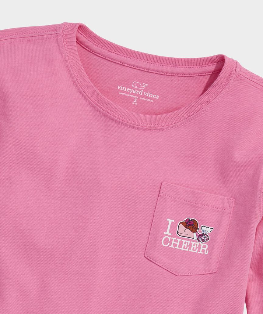 Girls' Glitter I Whale Cheer Long-Sleeve Pocket Tee