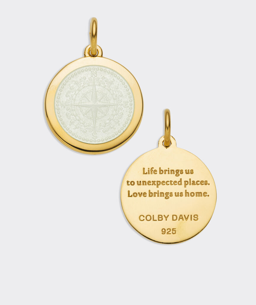 Colby Davis Medium Compass Gold Vermeil