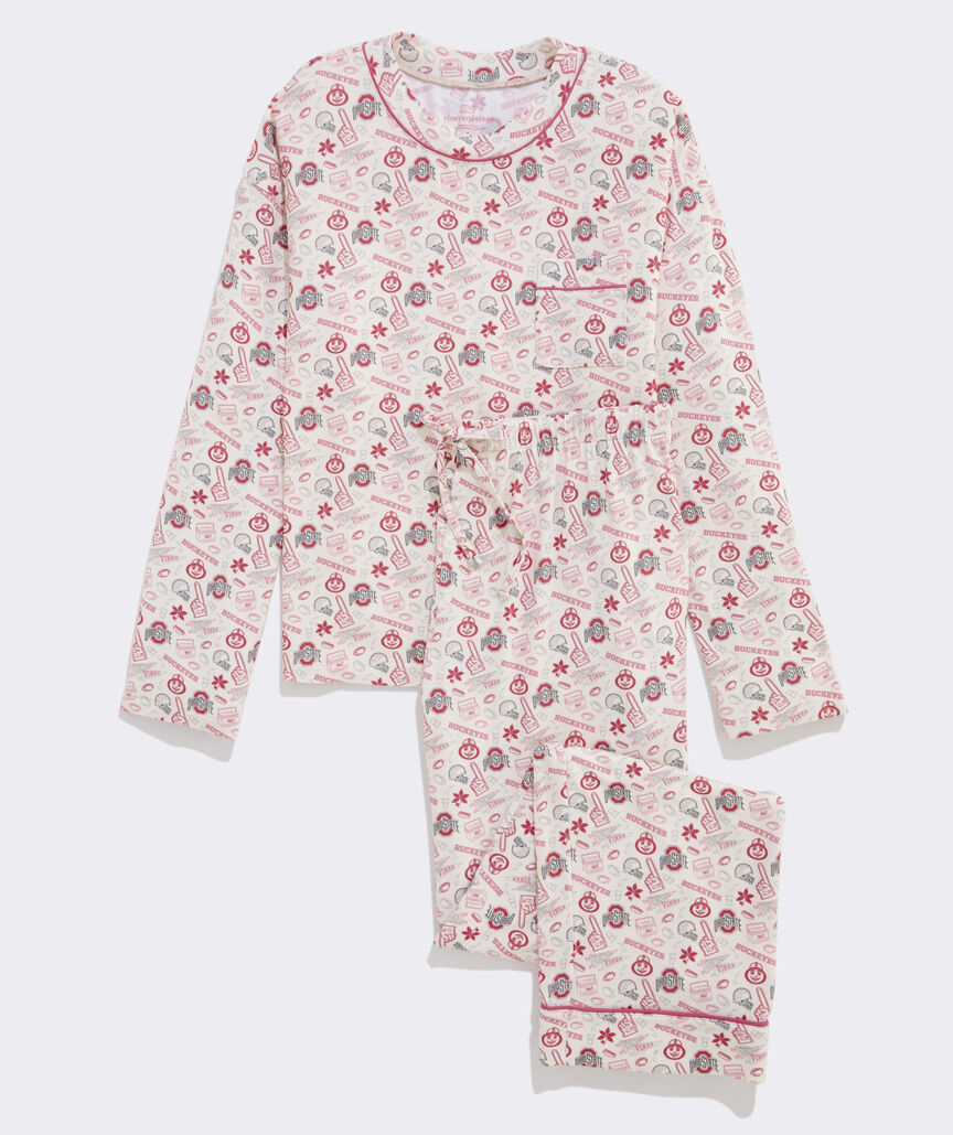 The Ohio State University Women's Long-Sleeve Sleep Set