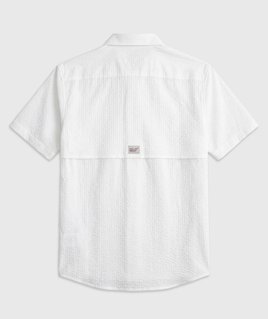 OUTLET Performance Seersucker Short-Sleeve Fishing Shirt