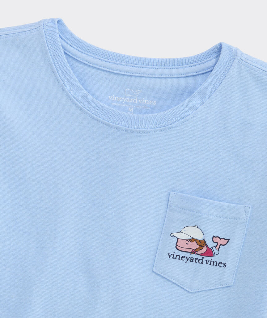 Girls' Opti Sailor Whale Short-Sleeve Pocket Tee