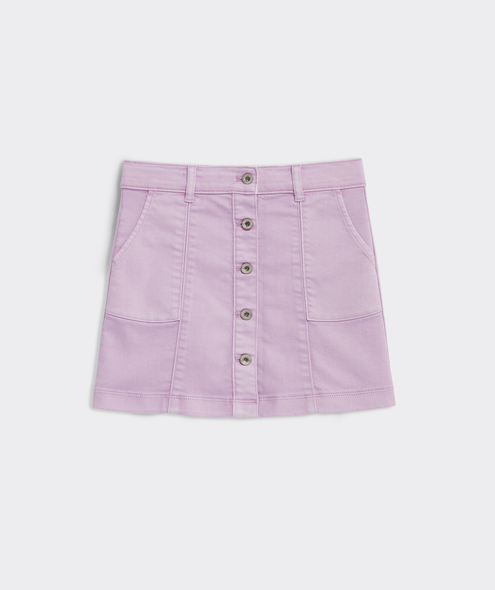 Girls' Garment Dyed Button Front Skirt