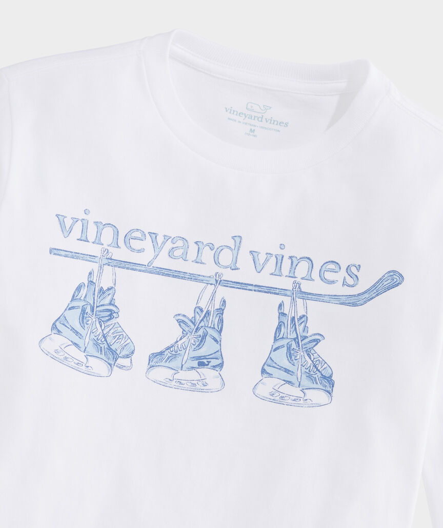 Boys' Sketched Hockey Skates Long-Sleeve Tee