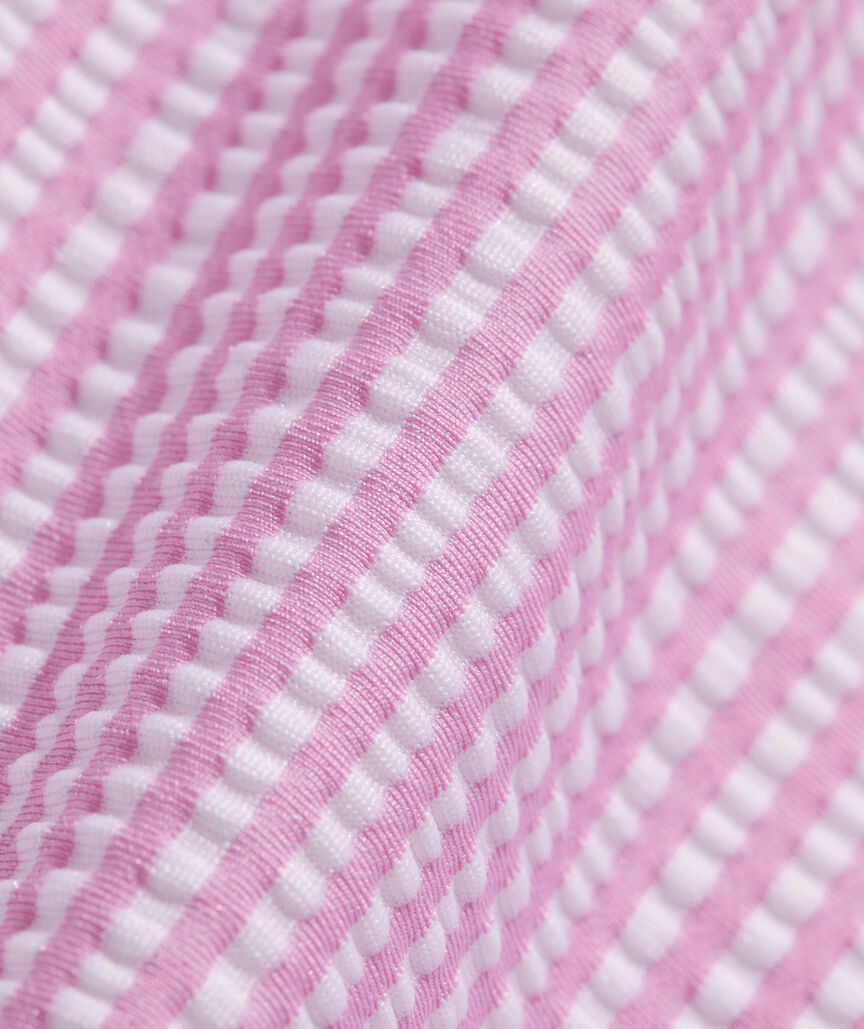 Seacrest Seersucker Low-Rise Bikini Bottom