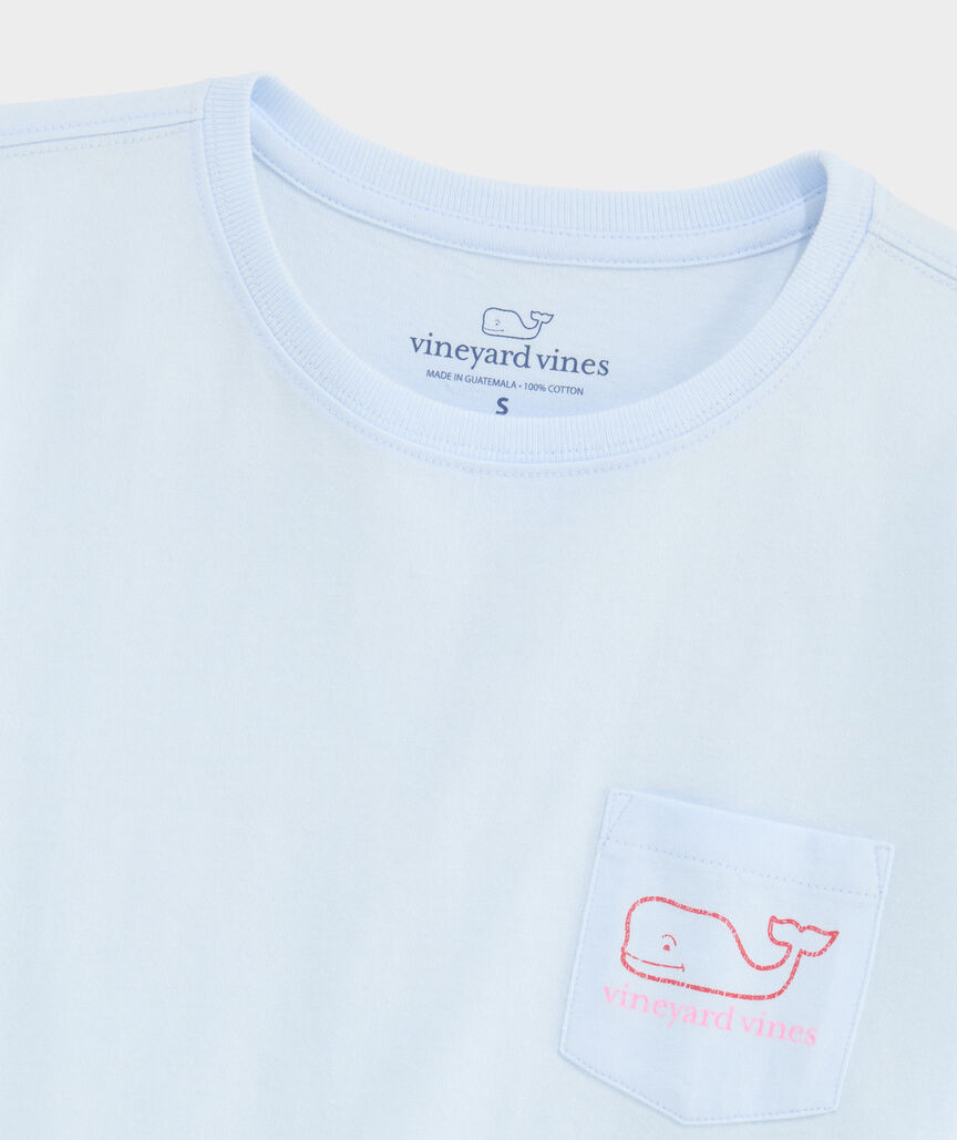 Women's Two-Toned Vintage Whale Short-Sleeve Pocket Tee