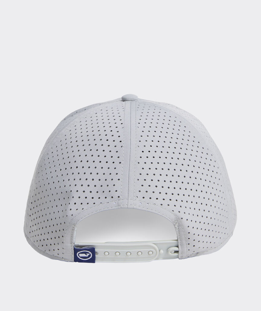 Whale Dot Perforated Flat Brim Trucker Hat