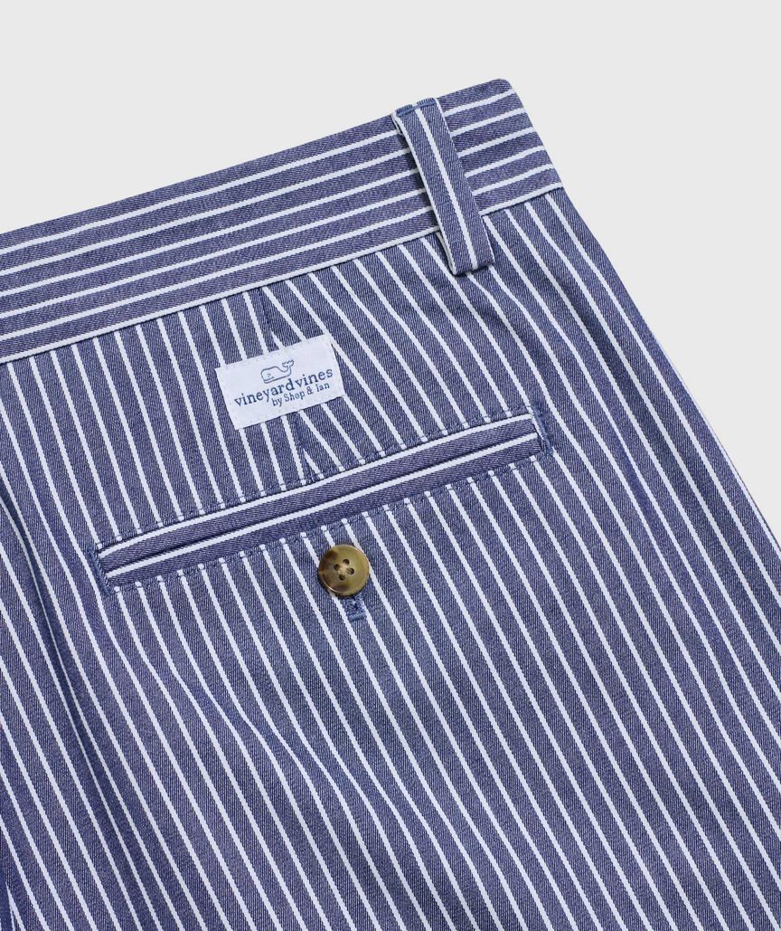 OUTLET 7 Inch Striped Stretch Breaker Shorts