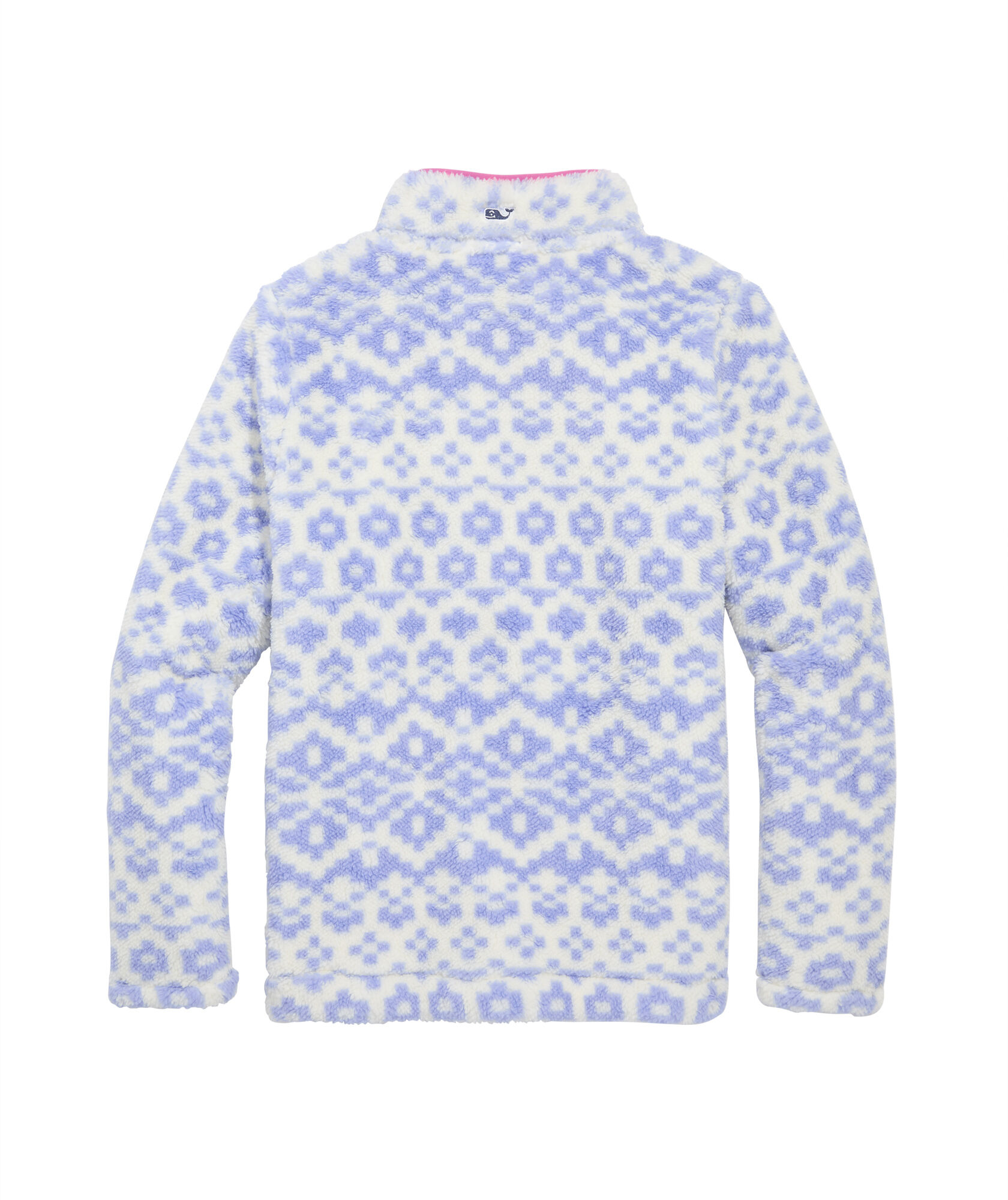 OUTLET Girls' Fair Isle Printed Fuzzy Quarter-Zip