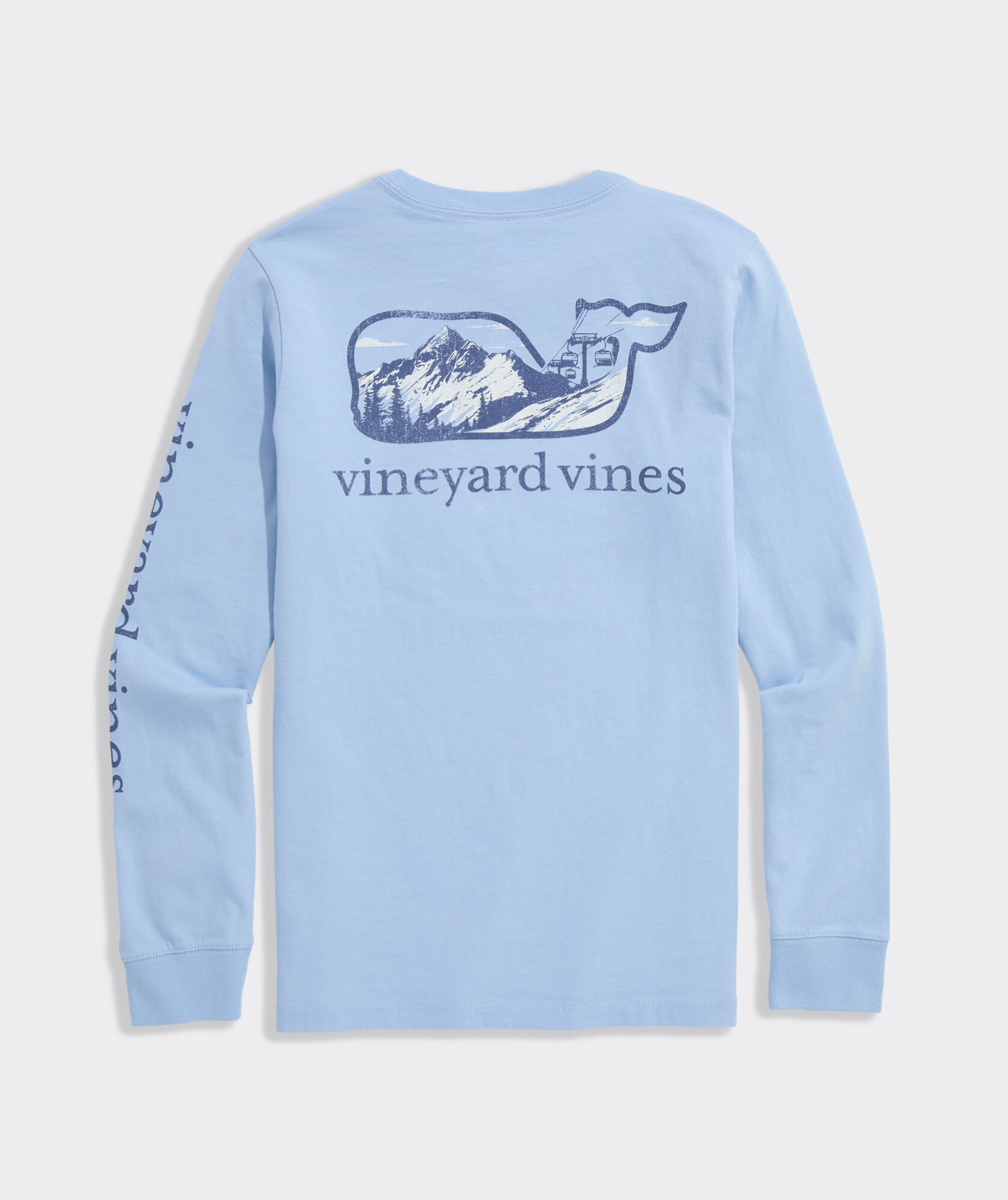 Shop Boys' Ski Mountain Whale Long-Sleeve Pocket Tee at vineyard vines