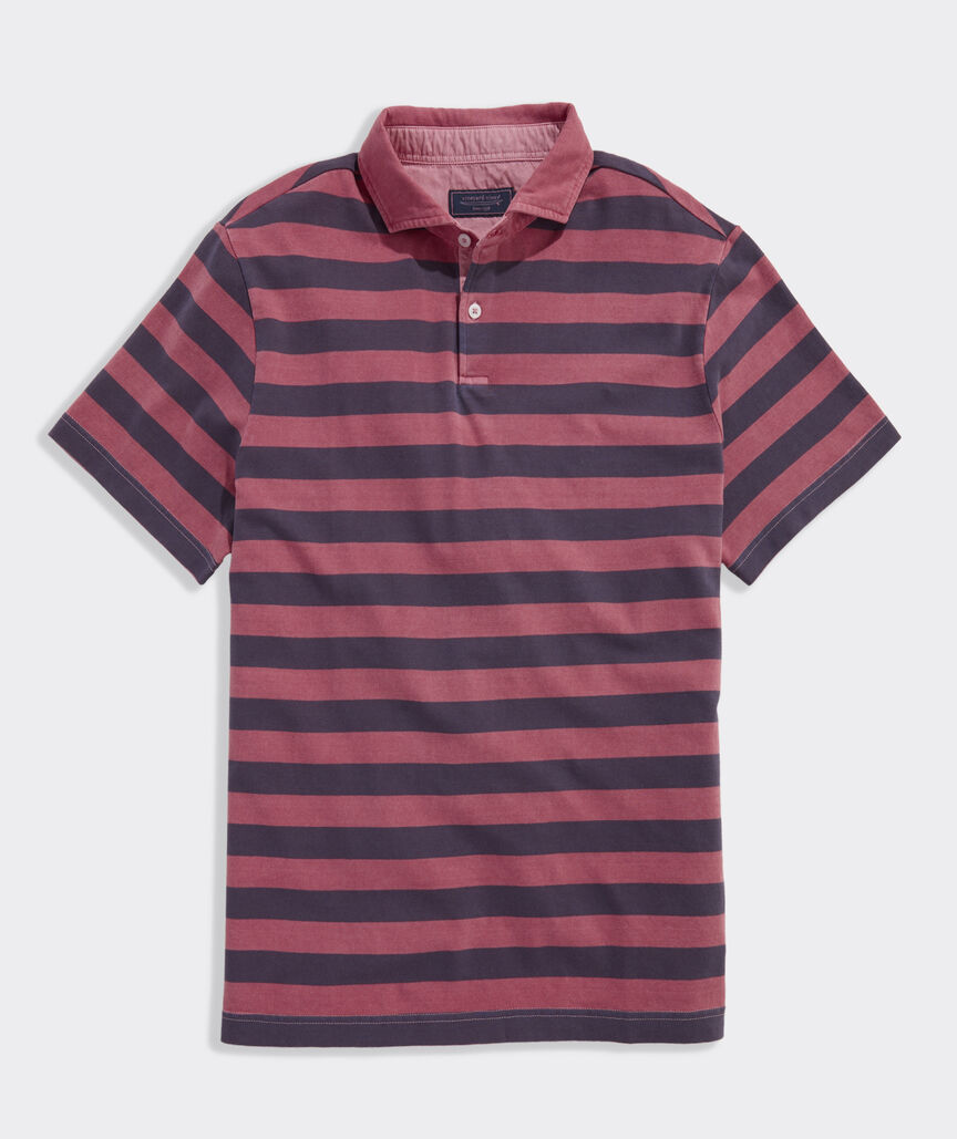 Lived-In Stripe Pique Polo