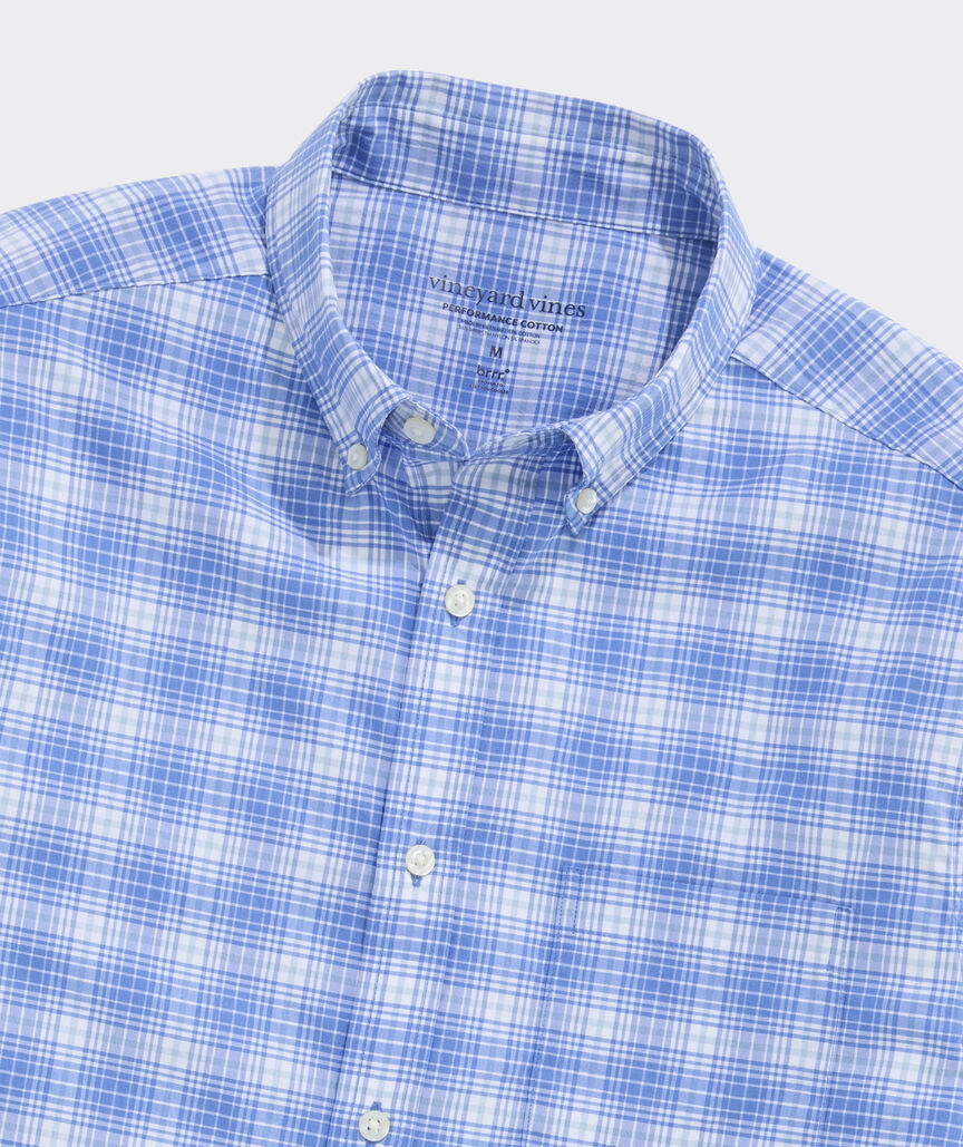 Performance Cotton Swizzle Stick Plaid Shirt
