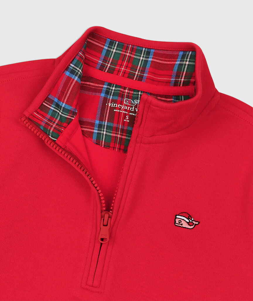 OUTLET Boys' Plaid Jersey Half-Zip