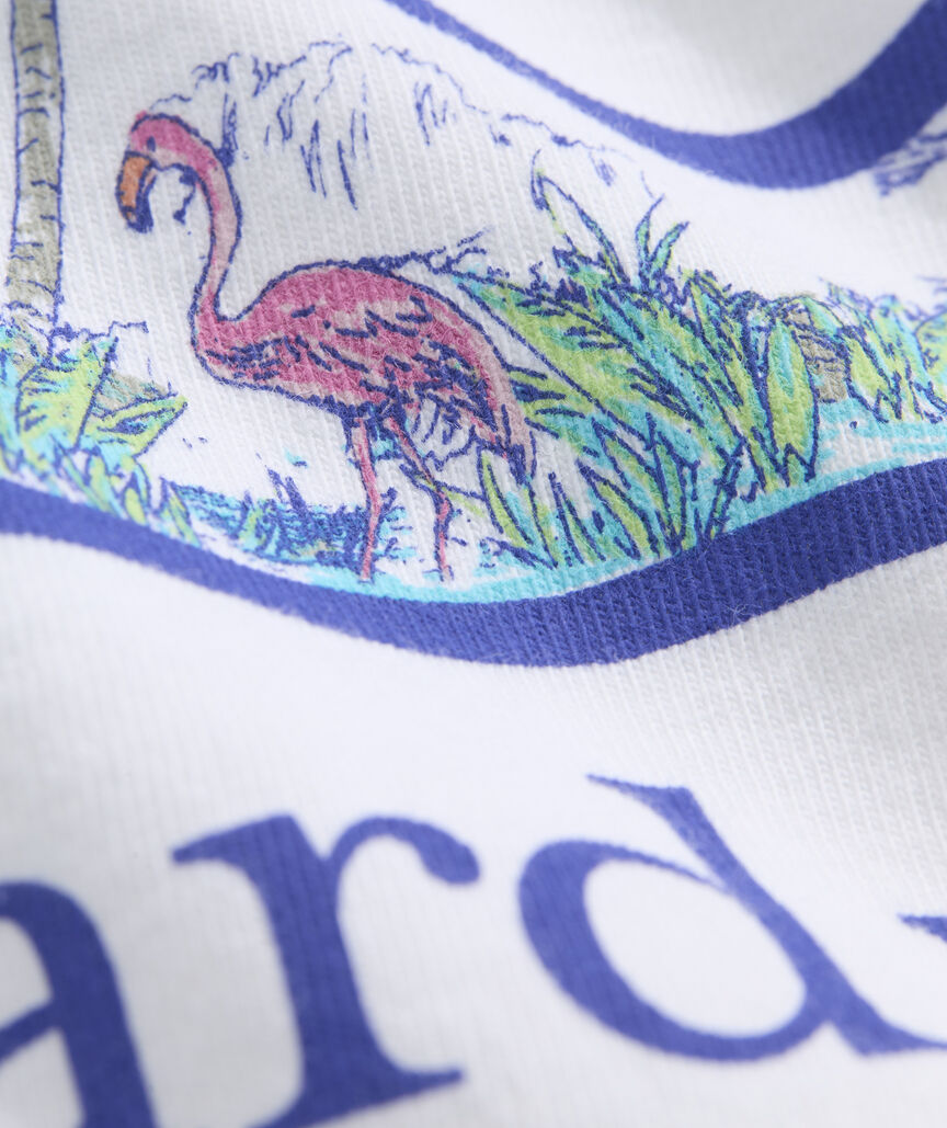 Girls' Toille Flamingo Scenic Short-Sleeve Pocket Tee