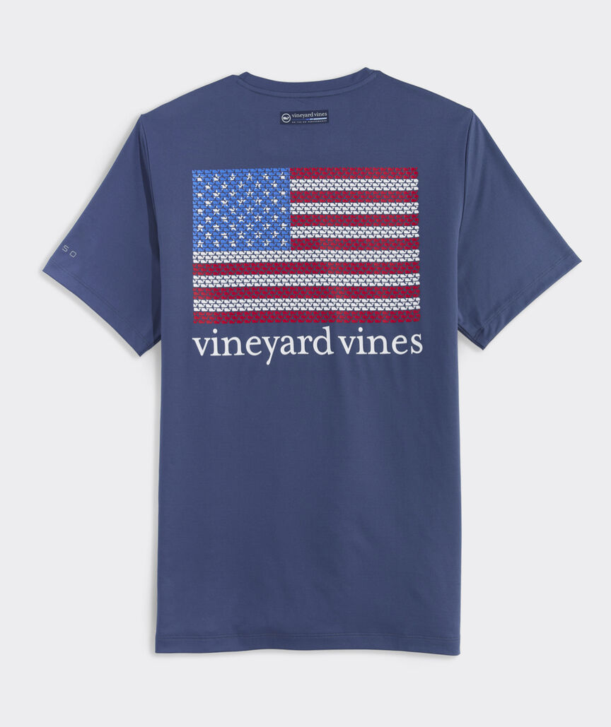 Micro Whale Flag Short-Sleeve Harbor Performance Tee