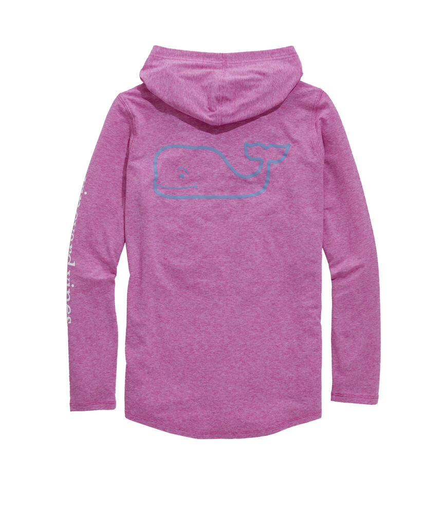 OUTLET Women's Edgartown Tri-Color Vintage Whale Long-Sleeve Hoodie Tee