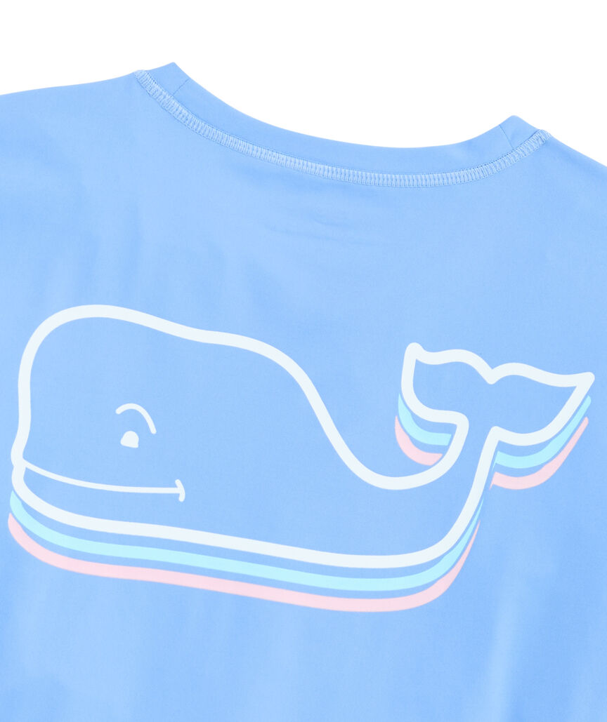 OUTLET Long-Sleeve Stacked Whale Swimshirt