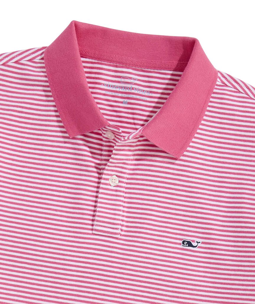 OUTLET Feeder Stripe Stretch Pique Polo