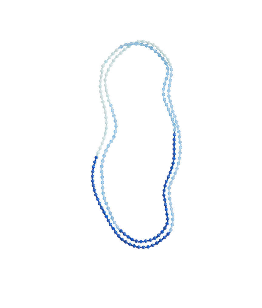 Multi Color Double Wrap Bead Necklace