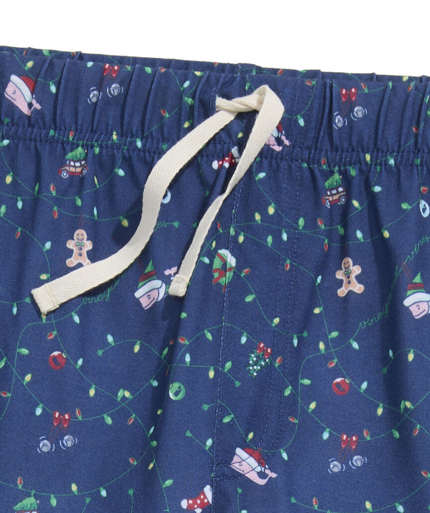 OUTLET Kids' Holiday Whales & Lights Lounge Pants