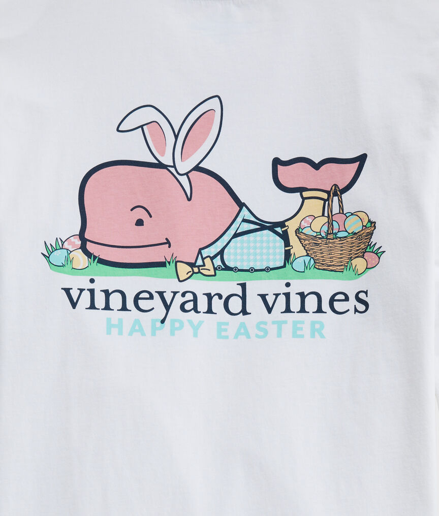 Dapper Easter Whale Long-Sleeve Pocket Tee