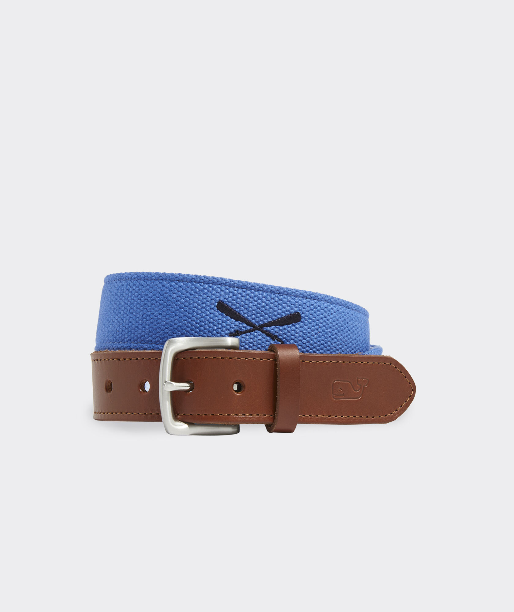 Crossed Oars Embroidered Canvas Club Belt