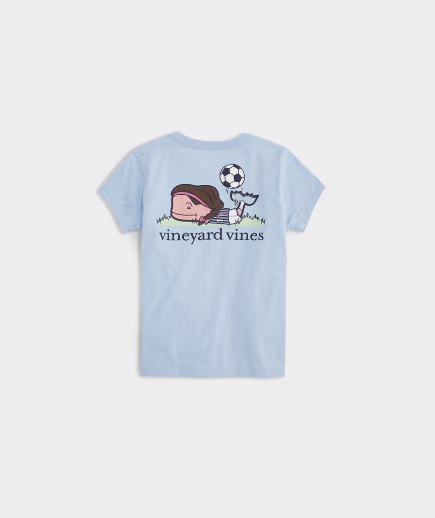 Girls' Soccer Whale Short-Sleeve Pocket Tee