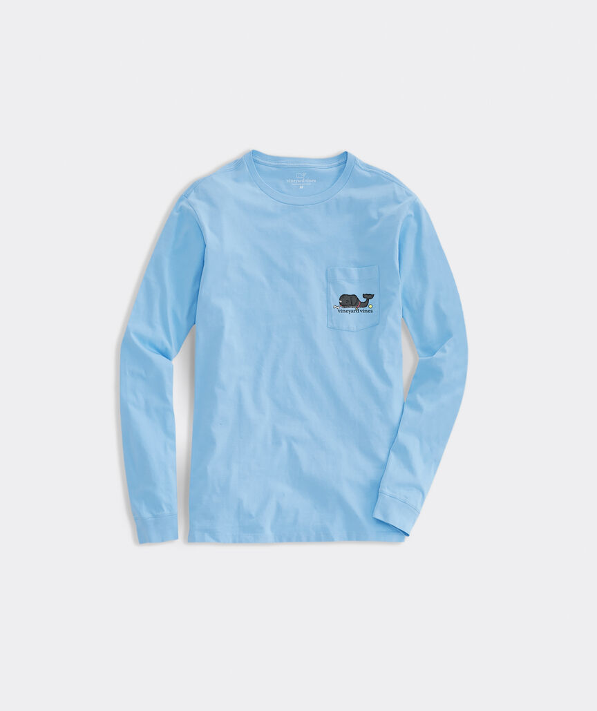 Doodle Whale Long-Sleeve Pocket Tee