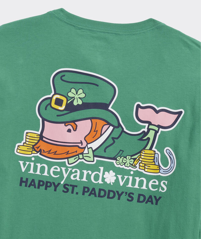 St. Patrick's Day Whale Long-Sleeve Pocket Tee