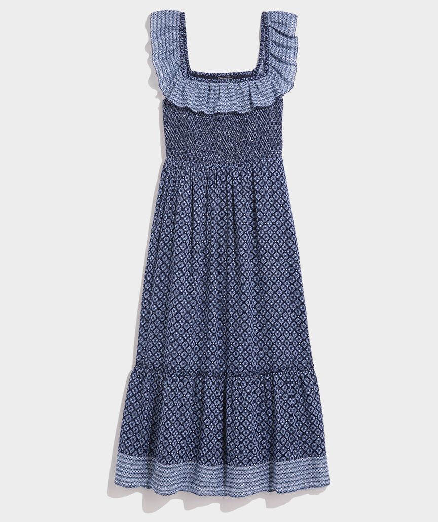 Dex Vintage Garden Smocked Midi Dress main image 1