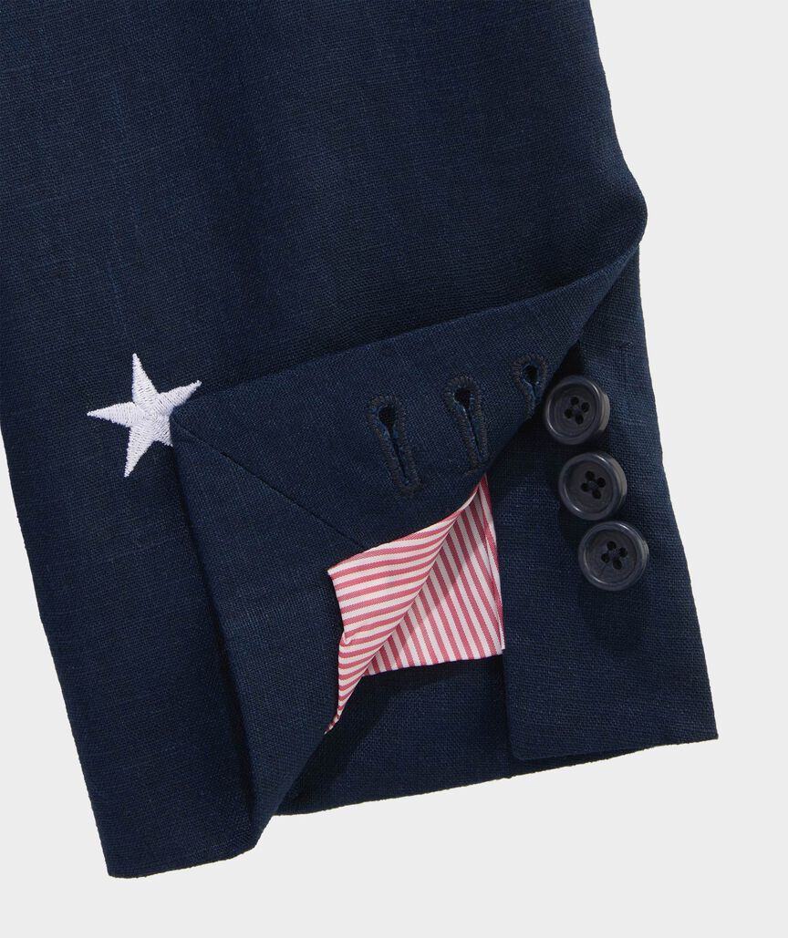 Stars & Stripes Linen Blazer