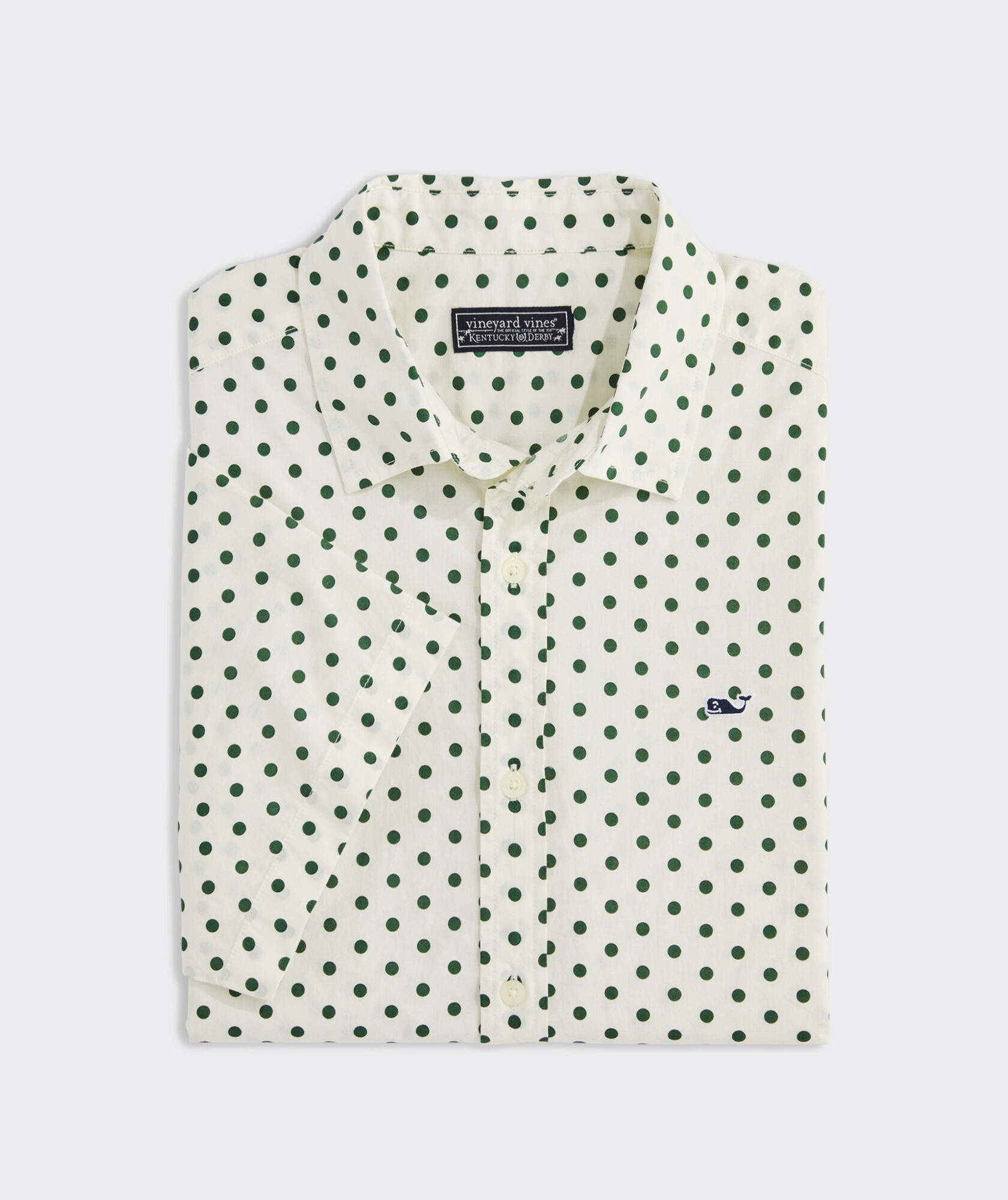 Kentucky Derby Cotton Short-Sleeve Polka Dot Shirt