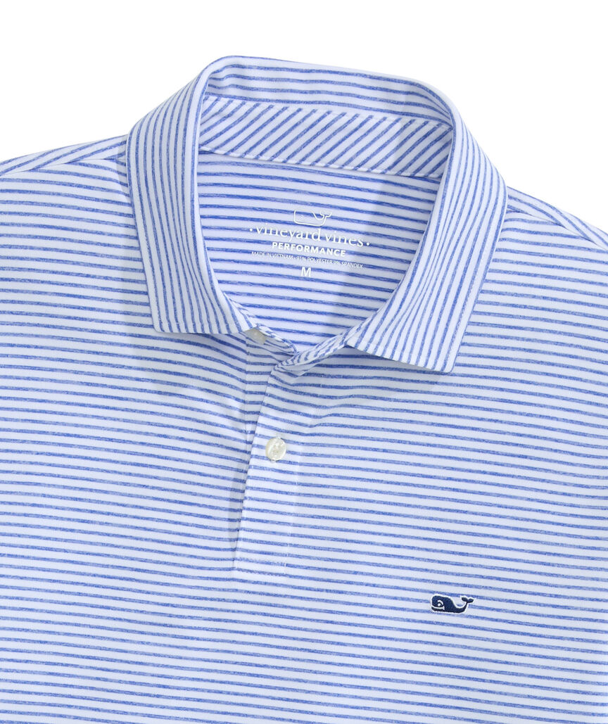 OUTLET Bradley Stripe Long-Sleeve Performance Polo