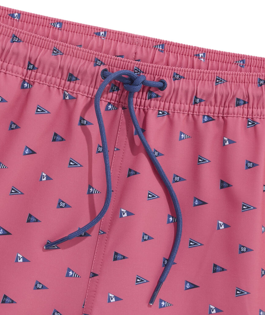 OUTLET 5 Inch Burgee Flag Chappy Swim Trunks