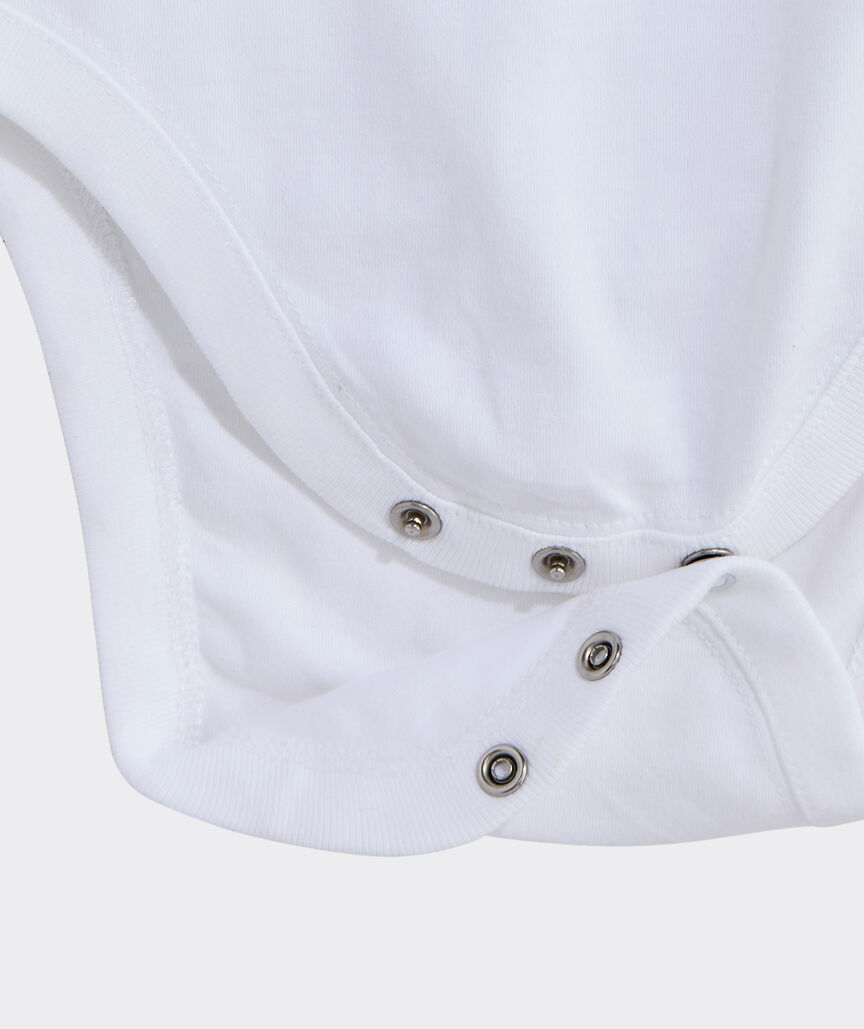 Baby Long-Sleeve Flag Whale Bodysuit