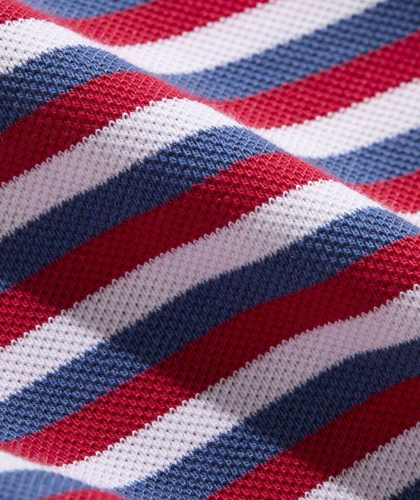 Boys' Striped Edgartown Pique Polo