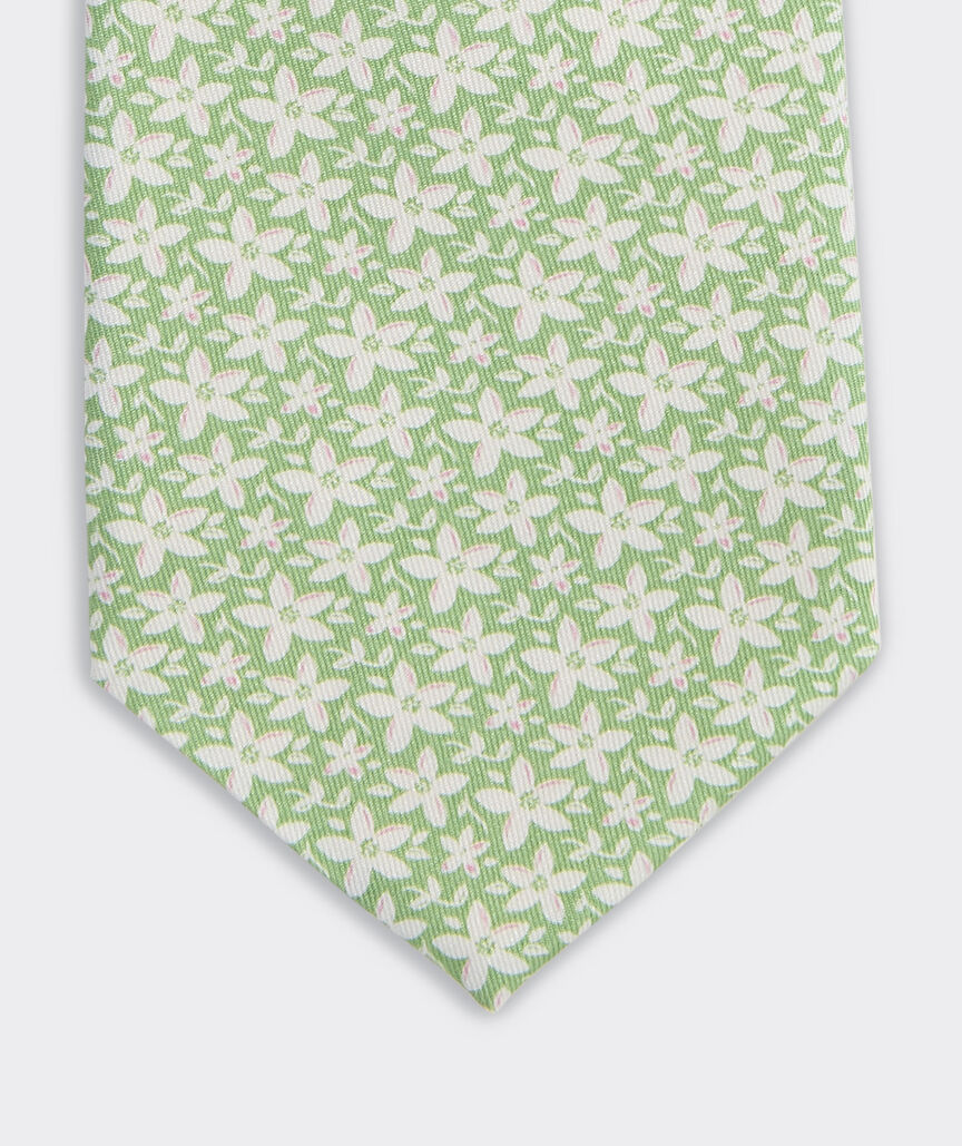 Orange Blossom Floral Silk Tie