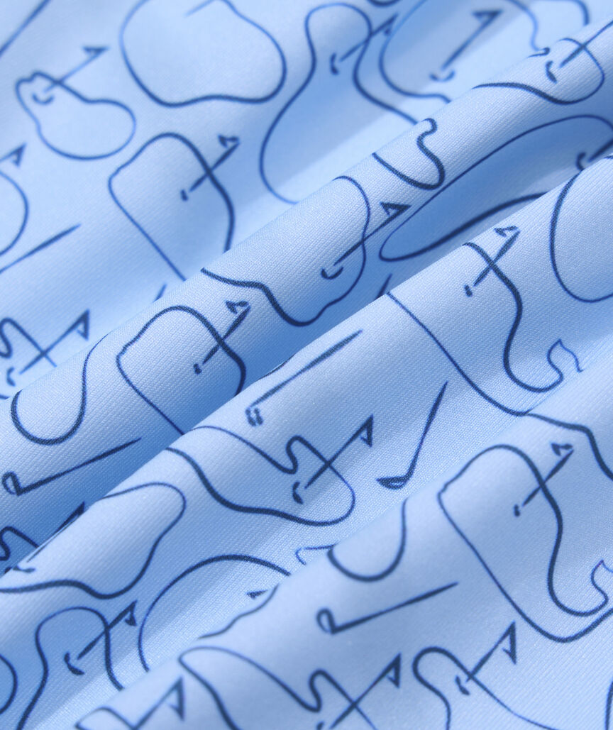 OUTLET Golf Greens Allover Performance Polo