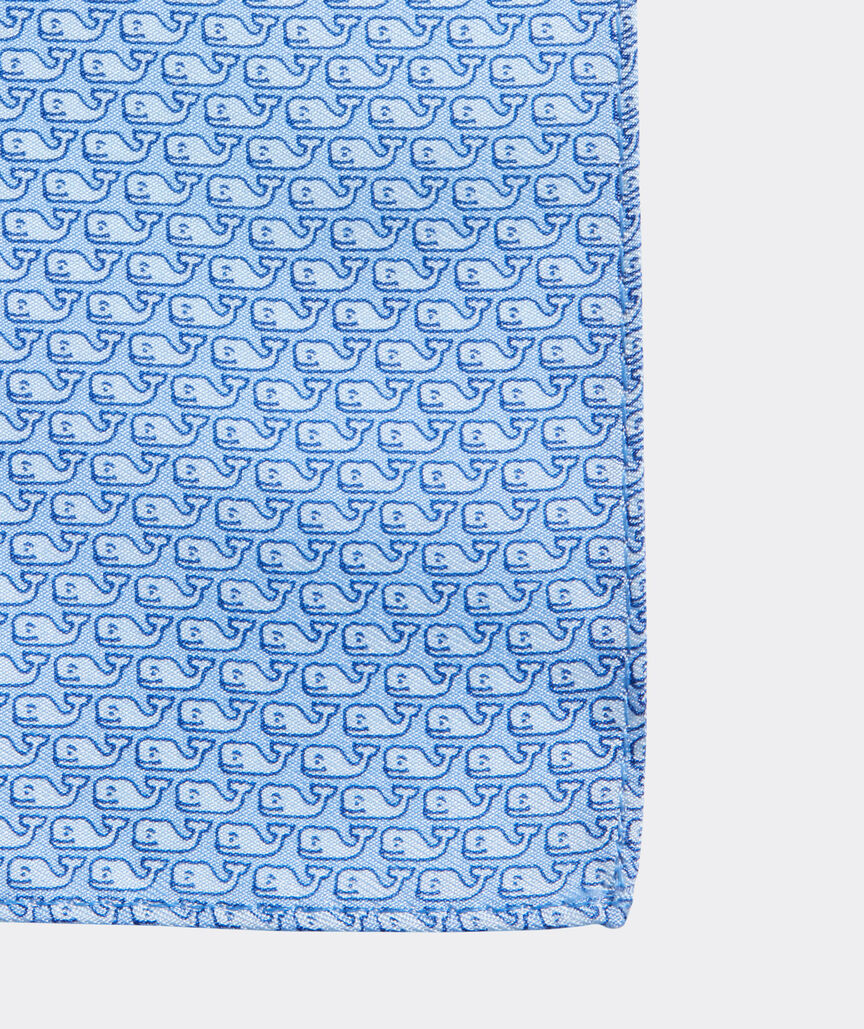 Vineyard Whale Printed Pocket Square