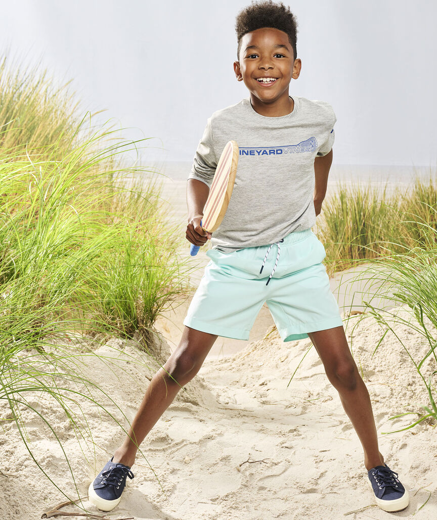 Shop Boys' Lacrosse Stick Outline LongSleeve Harbor Performance Tee at vineyard vines