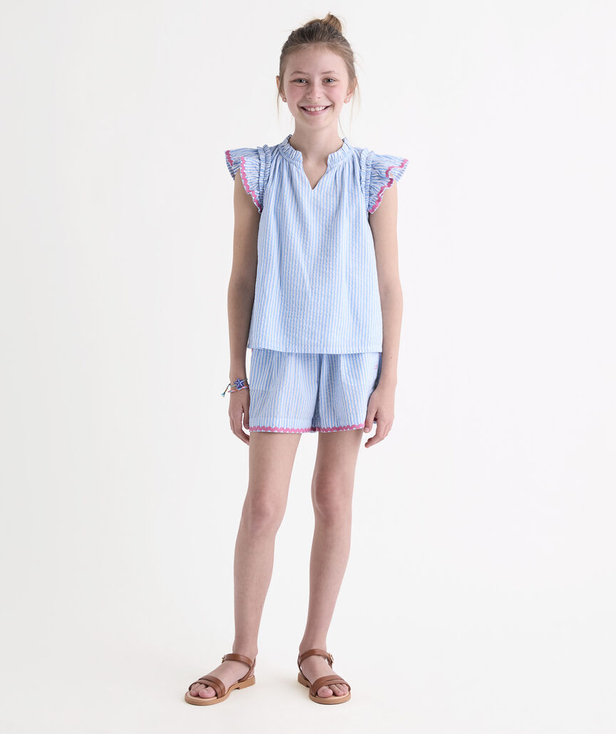 Girls' Piper Seersucker Top