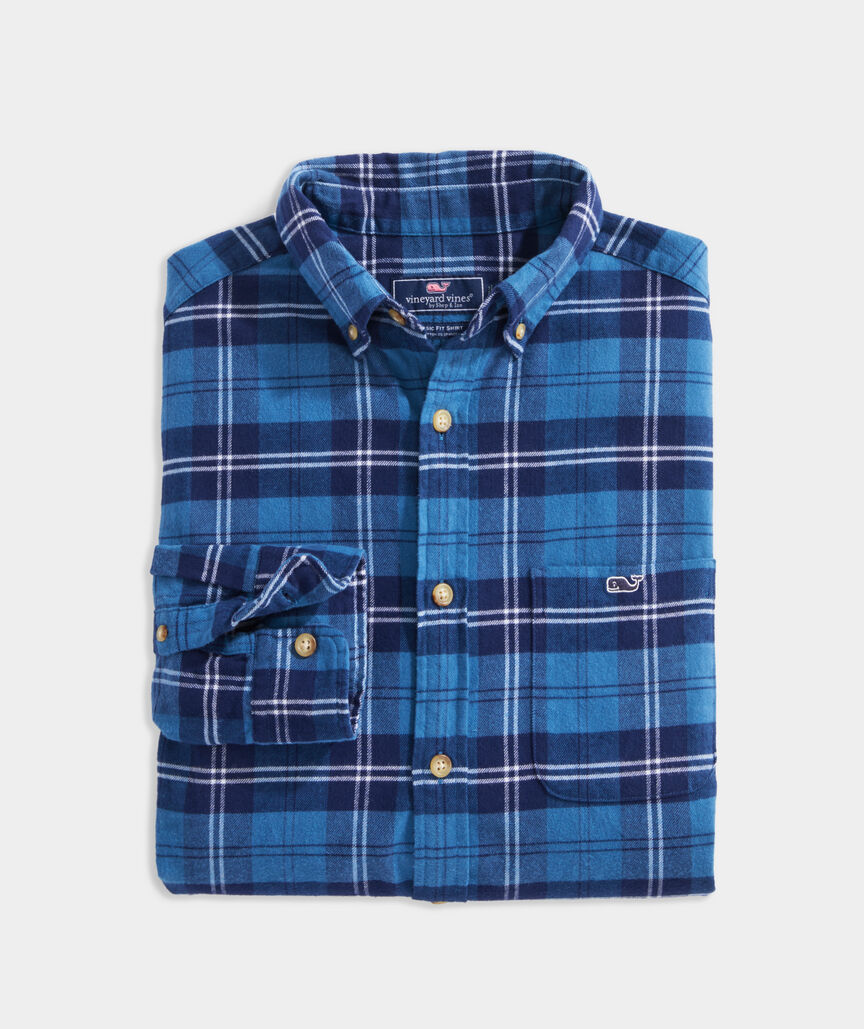 Stretch Flannel Plaid Shirt