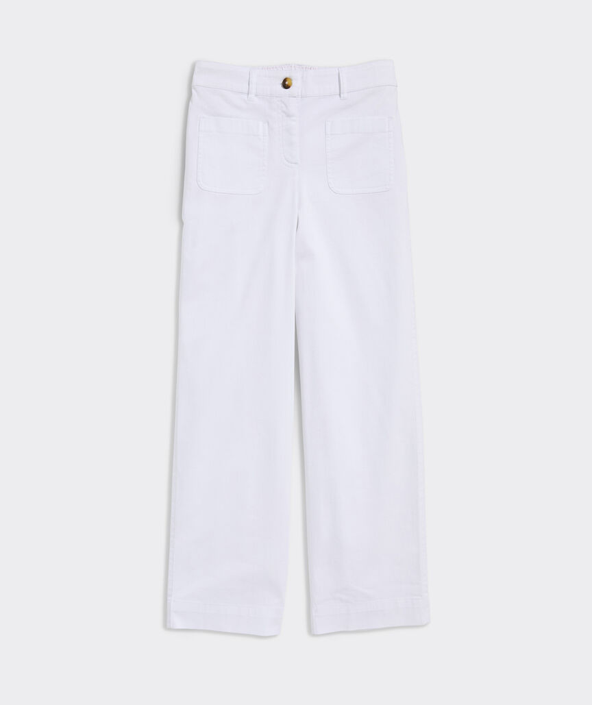 Girls' Chino Wide-Leg Sailor Pants