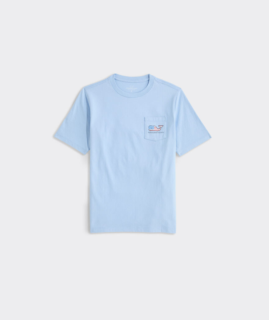 Boys' Flag Whale Short-Sleeve Pocket Tee